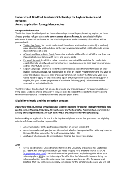 Sanctuary Scholarship guidance notes 2017