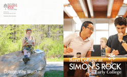 the Viewbook - Bard College at Simon`s Rock