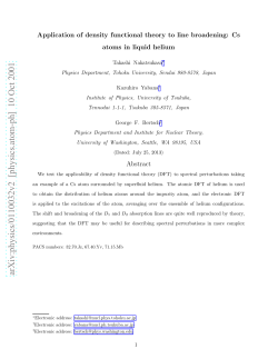 Application of density functional theory to line broadening: Cs atoms