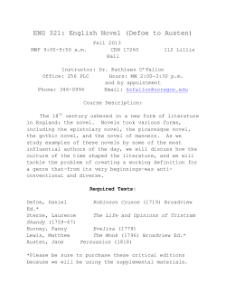 ENG 322: English Novel (Scott to Hardy)