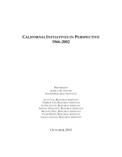 california initiatives in perspective