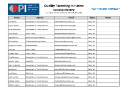 Participant Contact List