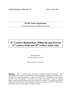 21st Century Regionalism: Filling the gap between 21st century