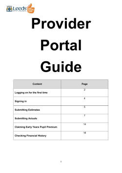 Provider Portal Guide - Families