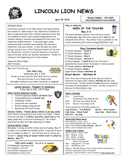 LINCOLN LION NEWS
