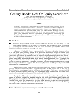 Century Bonds: Debt or Equity Securities