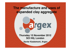 The manufacture and uses of expanded clay aggregate