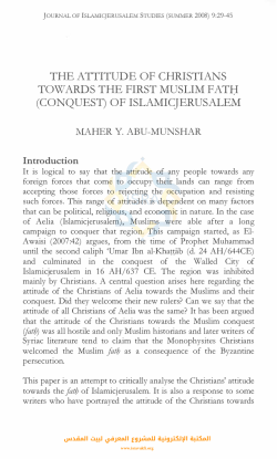 the attitude of christians towards the first muslim fatb