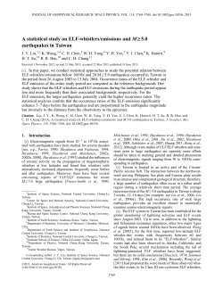 A statistical study on ELFwhistlers/emissions and M5.0 earthquakes