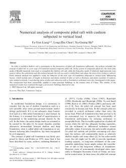 Numerical analysis of composite piled raft with cushion subjected to