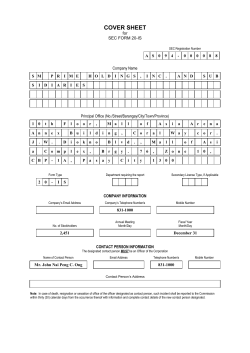 Preliminary Information Statement for Annual