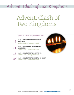 Advent: Clash of Two Kingdoms - First Presbyterian Church of