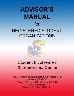 Advisor`s Manual - Rock Chalk Central
