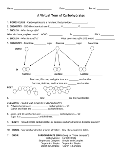 LESSON ON CARBOHYDRATES – Simple and