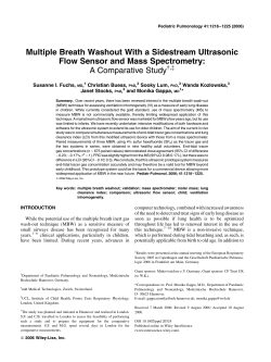 Multiple breath washout with a sidestream ultrasonic flow sensor