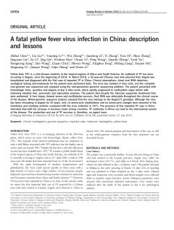 A fatal yellow fever virus infection in China: description and