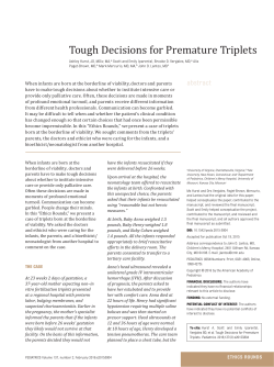 Tough Decisions for Premature Triplets