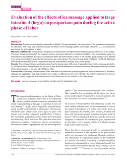 Evaluation of the effects of ice massage applied to large intestine 4