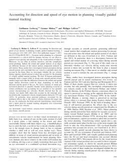 Accounting for direction and speed of eye motion in