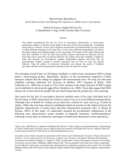 Item Characteristics and Rating Discrepancies in