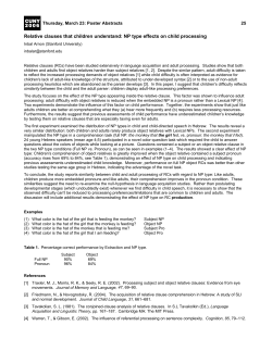 Thursday poster abstracts - Qc.edu
