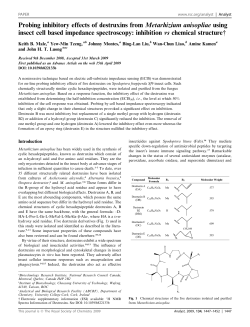 Probing inhibitory effects of destruxins from Metarhizium anisopliae