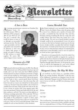 A Star is Born Memories of a PBI Louisa Meredith