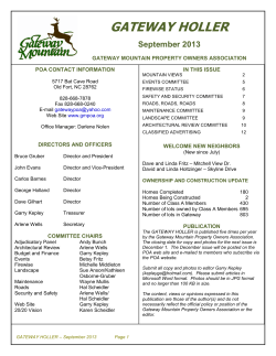 GATEWAY HOLLER September 2013