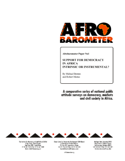 support for democracy in africa intrinsic or