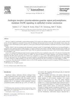 Androgen receptor cytosine-adenine
