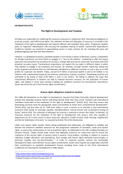 The Right to Development and Taxation