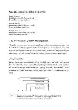 Quality Management lead figures have often used the observed