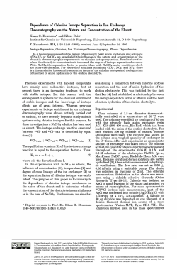 Dependence of Chlorine Isotope Separation in Ion Exchange