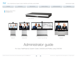 Cisco TelePresence C60 Administrator Guide