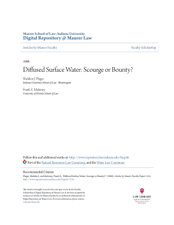 Diffused Surface Water: Scourge or Bounty?