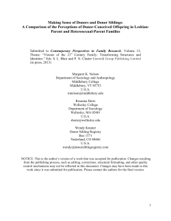 Making Sense of Donors and Donor Siblings: A Comparison of the