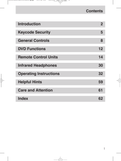 Contents Introduction 2 DVD Functions 12 Infrared