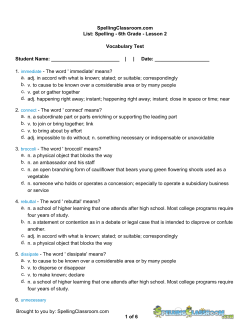 Spelling Classroom | Printable