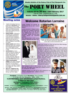 Port Wheel 30 - The Rotary Club Of Port Macquarie