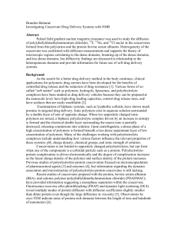 Brandon Balamut Investigating Coacervate Drug Delivery Systems