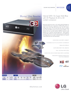 Blu-ray&trade; Disc Rewriter