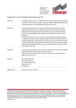 Copper Wire, round, enamelled, self bonding, type 210