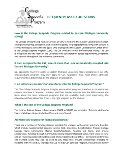 How is the College Supports Program related to Eastern Michigan
