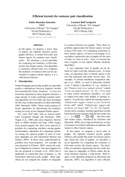 Efficient kernels for sentence pair classification