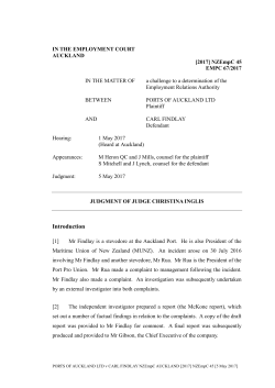 Introduction - Employment Court