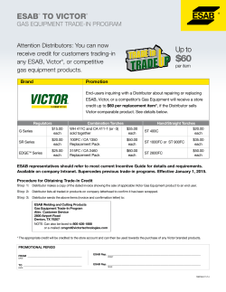 ESAB&reg; to Victor&reg;