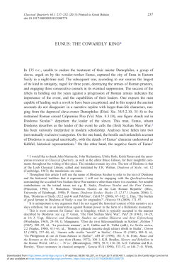 eunus: the cowardly king - Cambridge University Press