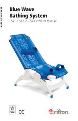 Rifton Blue Wave Bath Chairs product manual