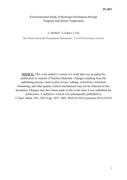P1-053 Electrochemical Study of Hydrogen Permeation through