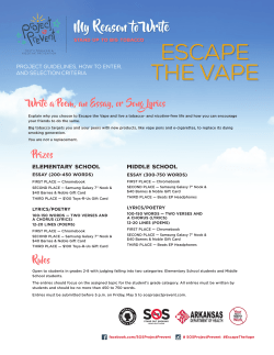 Escape the Vape - Project Prevent